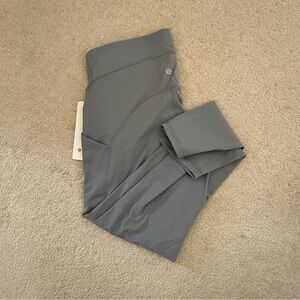Lululemon grey power-thru hi rise leggings